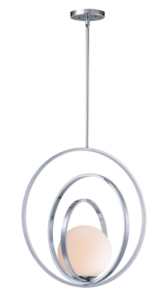 Coronet 17.5" Single Light Pendant in Polished Chrome