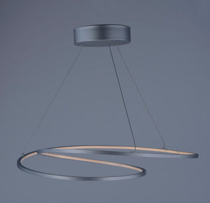Cycle Single Light Entry Foyer Pendant in Matte Silver