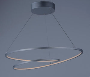 Cycle Single Light Entry Foyer Pendant in Matte Silver