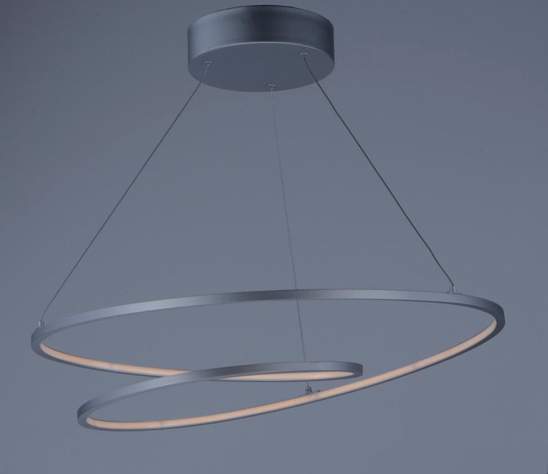 Cycle Single Light Entry Foyer Pendant in Matte Silver