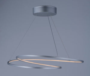 Cycle Single Light Entry Foyer Pendant in Matte Silver