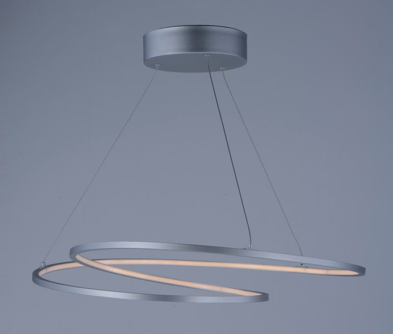 Cycle Single Light Entry Foyer Pendant in Matte Silver