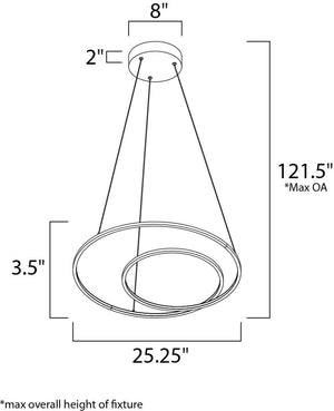 Cycle Single Light Entry Foyer Pendant in Matte Silver