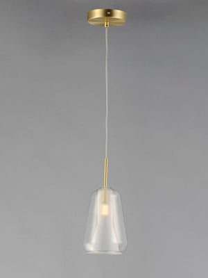 Deuce 5.5' Single Light Pendant in Satin Brass
