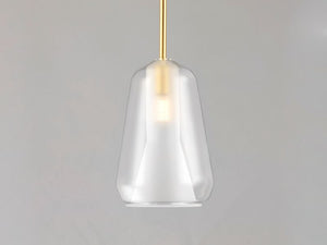 Deuce 5.5' Single Light Pendant in Satin Brass
