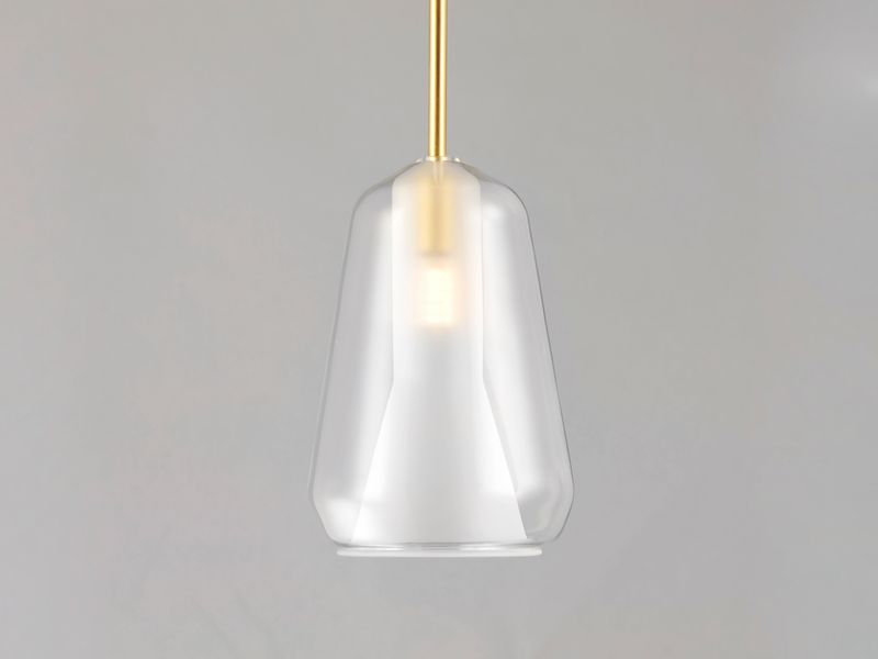 Deuce 5.5' Single Light Pendant in Satin Brass
