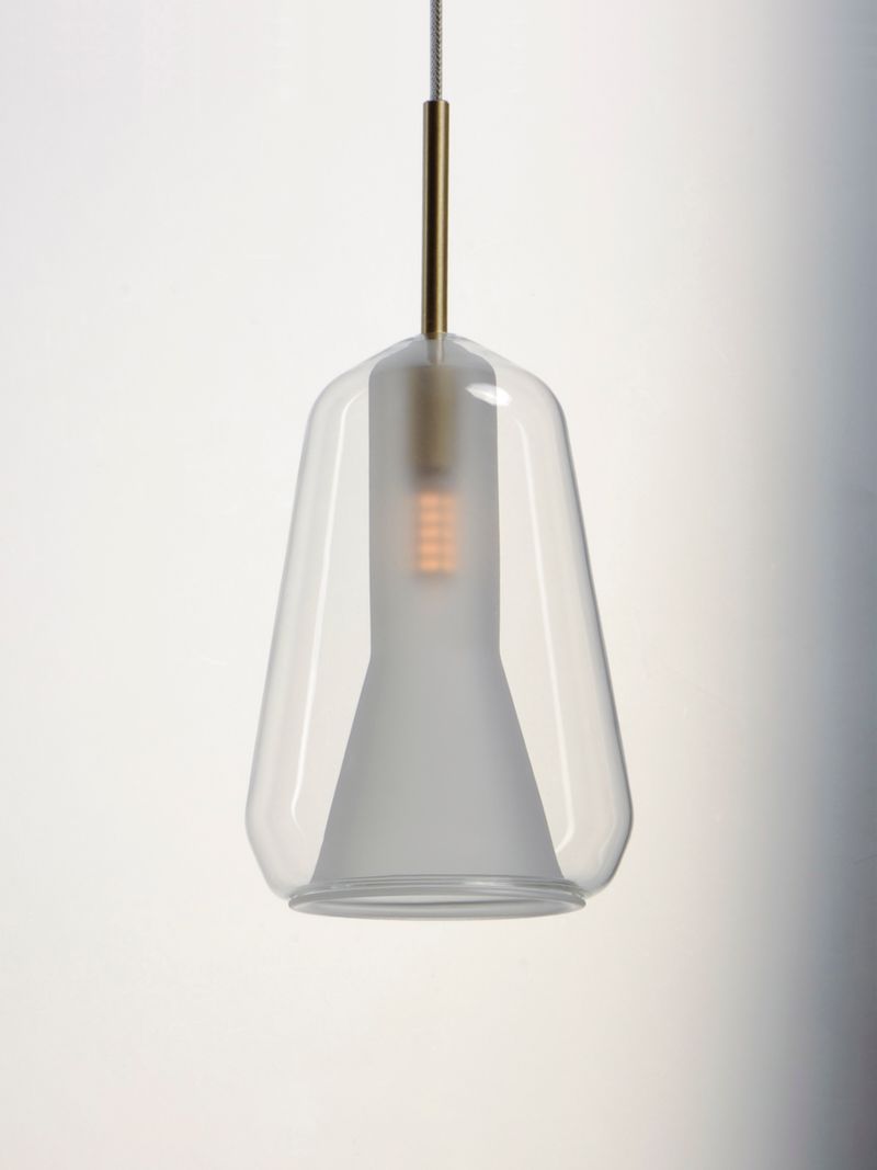 Deuce 5.5' Single Light Pendant in Satin Brass