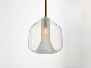 Deuce 6.75' Single Light Pendant in Satin Brass
