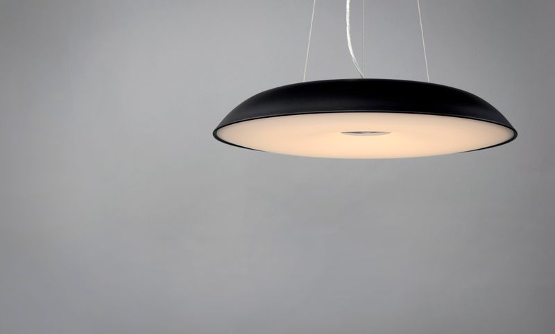 Dimple 23.5' Single Light Pendant in Black
