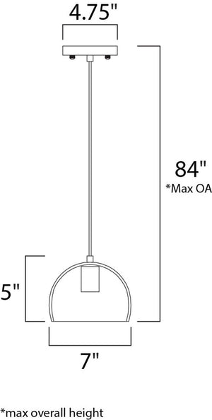 Domus Single Light Mini-Pendant in Polished Chrome