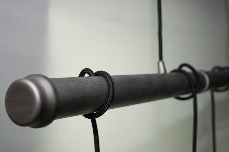 Early Electric 4.5' 4 Light Suspension Pendant in Weathered Zinc