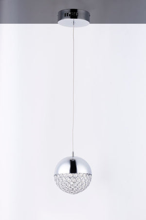 Eclipse 6' Single Light Pendant in Polished Chrome