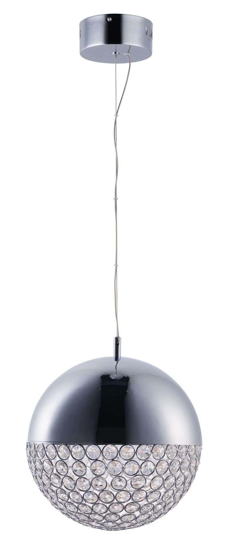 Eclipse 11.75' Single Light Pendant in Polished Chrome