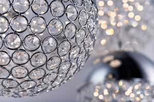 Eclipse 18.5' 3 Light Single Pendant in Polished Chrome