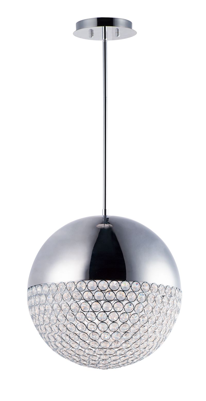 Eclipse 15.75' Single Light Pendant in Polished Chrome
