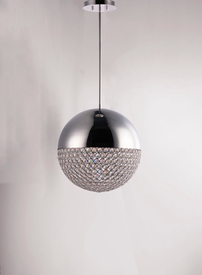 Eclipse 15.75' Single Light Pendant in Polished Chrome