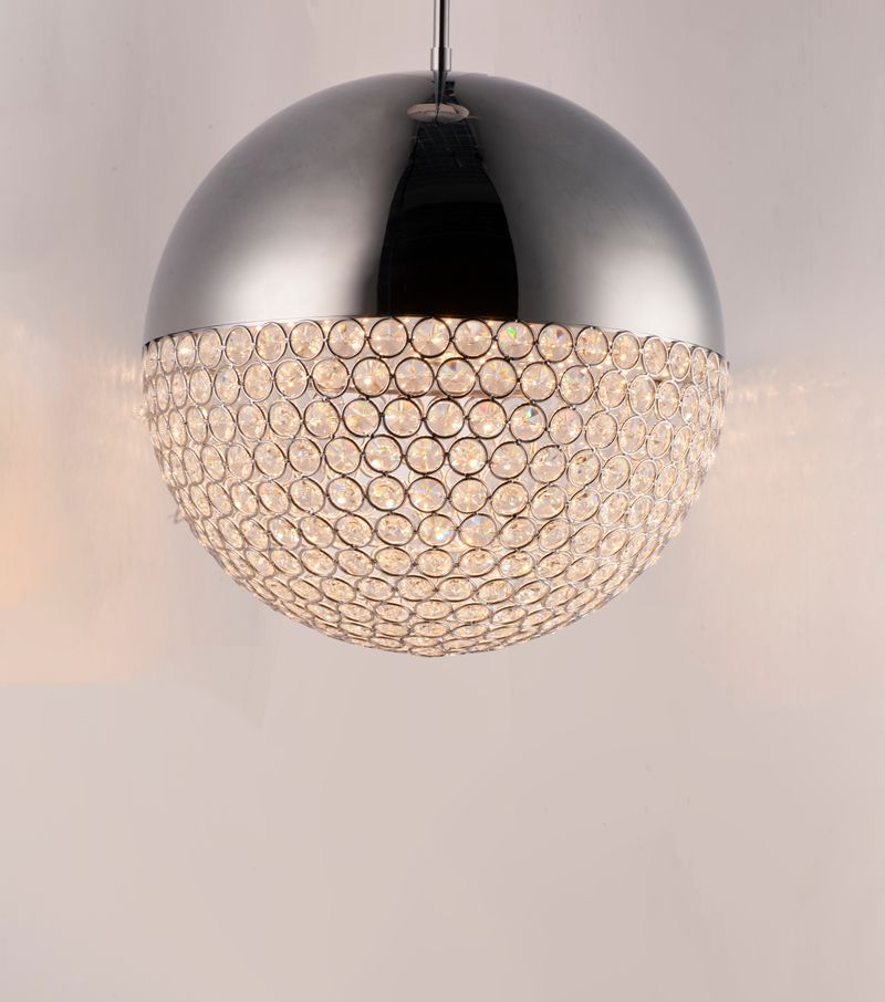 Eclipse 15.75' Single Light Pendant in Polished Chrome