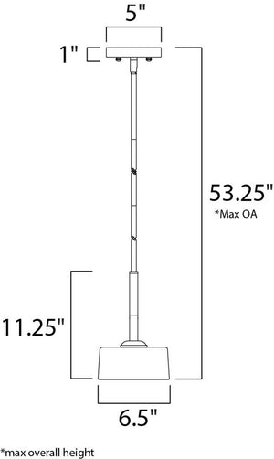 Elle 6.5' Single Light Mini-Pendant in Polished Chrome