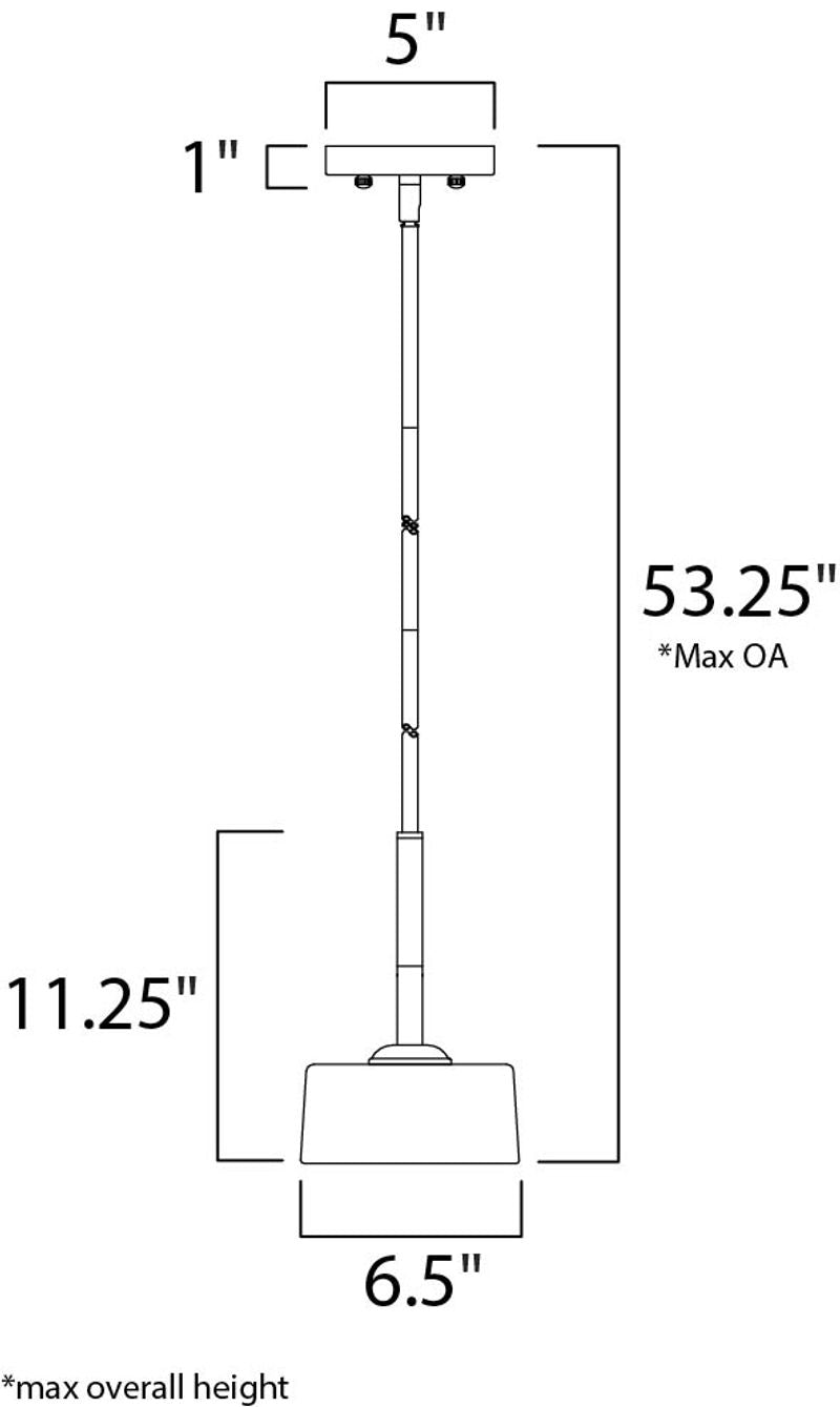 Elle 6.5' Single Light Mini-Pendant in Polished Chrome