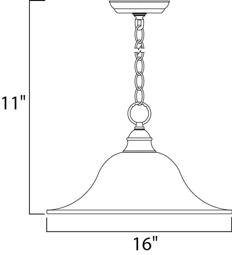 Essentials - 9106x 16' Single Light Pendant in Oil Rubbed Bronze