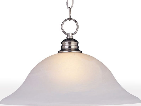 Essentials - 9106x 16" Single Light Pendant in Satin Nickel with Frosted Glass Finish