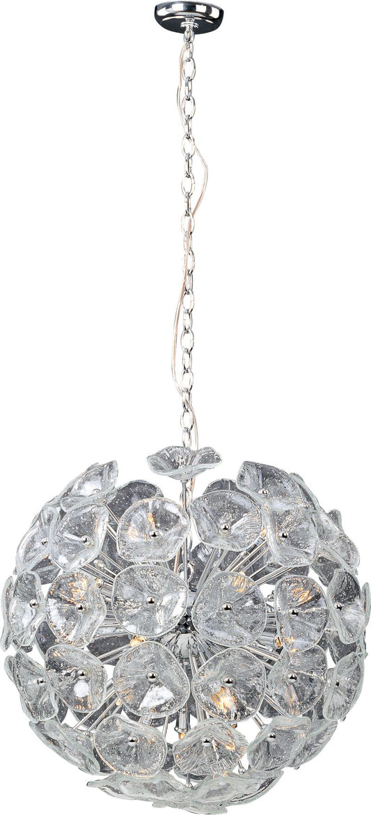 Fiori 22.5" 20 Light Single Pendant in Polished Chrome