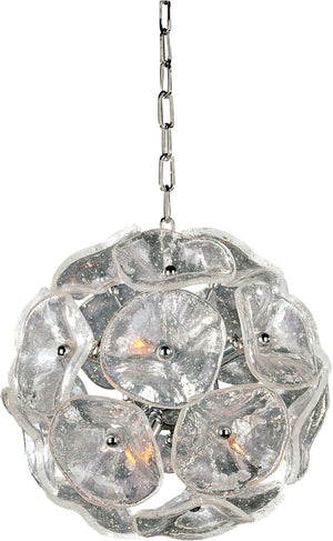 Fiori 12' 8 Light Single Pendant in Polished Chrome
