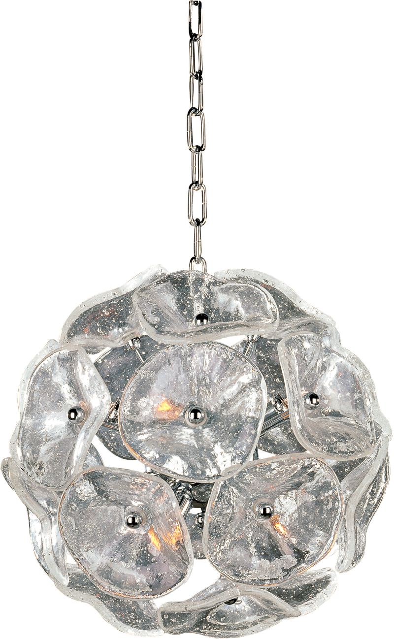 Fiori 12' 8 Light Single Pendant in Polished Chrome
