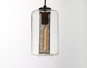 Firefly 6' Single Light Pendant in Black and Satin Brass
