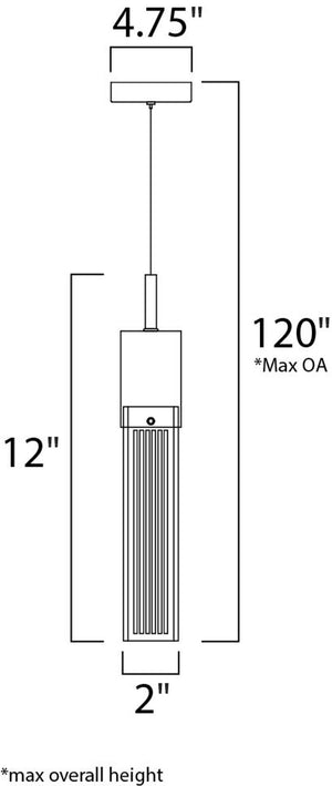 Fizz III 2' Single Light Mini-Pendant in Polished Chrome