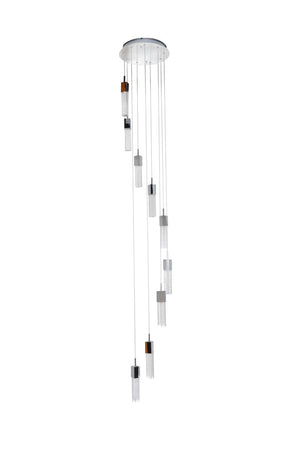 Fizz III 15.75' 9 Light Single Pendant in Polished Chrome