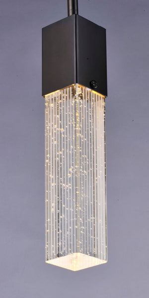 Fizz III 5' 3 Light Linear Pendant in Bronze
