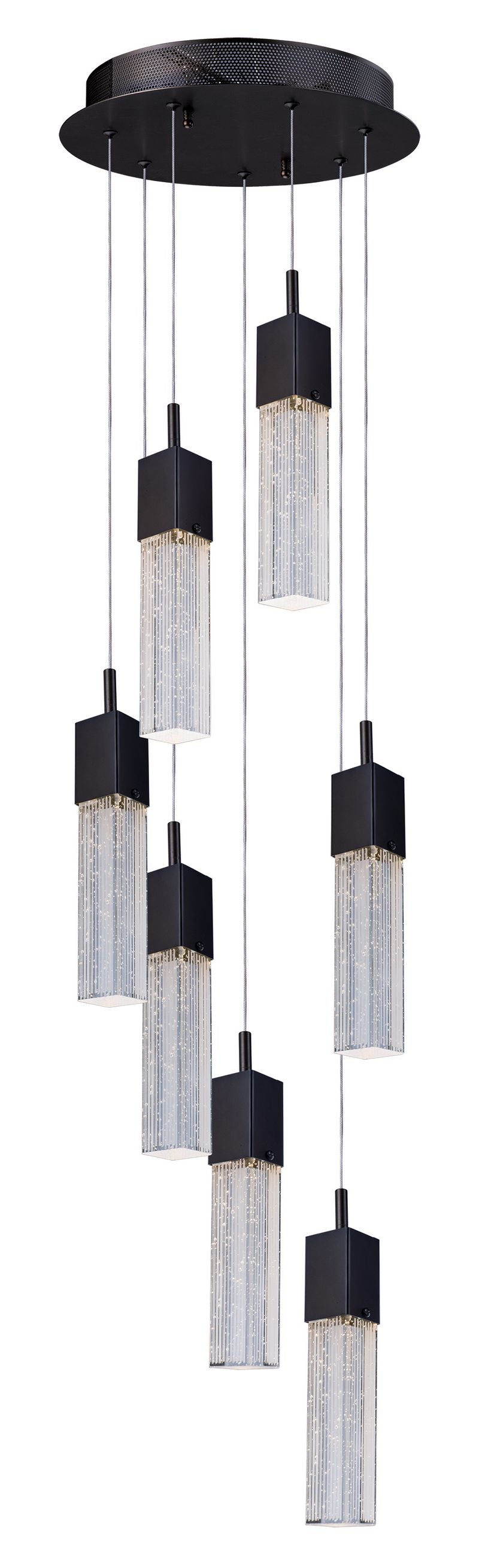 Fizz III 13.5' 7 Light Single Pendant in Bronze