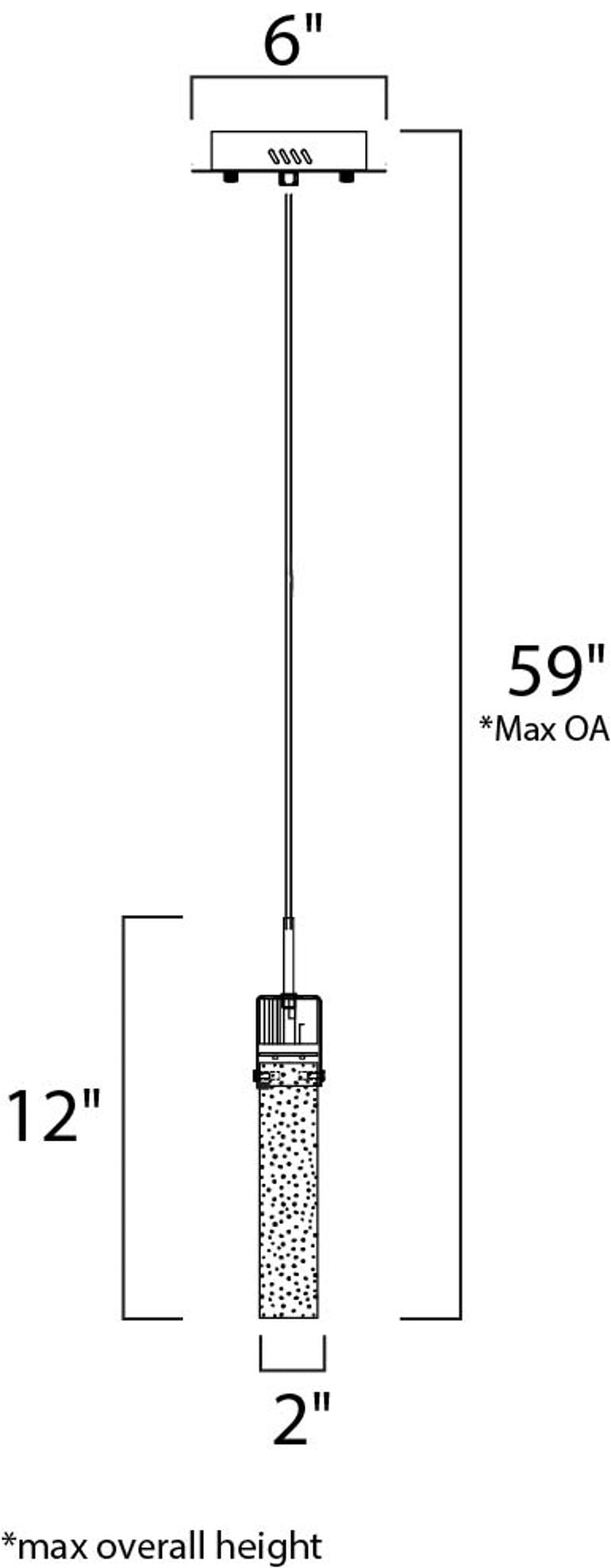 Fizz IV 2' Single Light Mini-Pendant in Polished Chrome