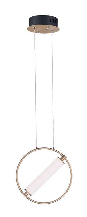 Flare 11.75' Single Light Pendant in Black and Soft Gold