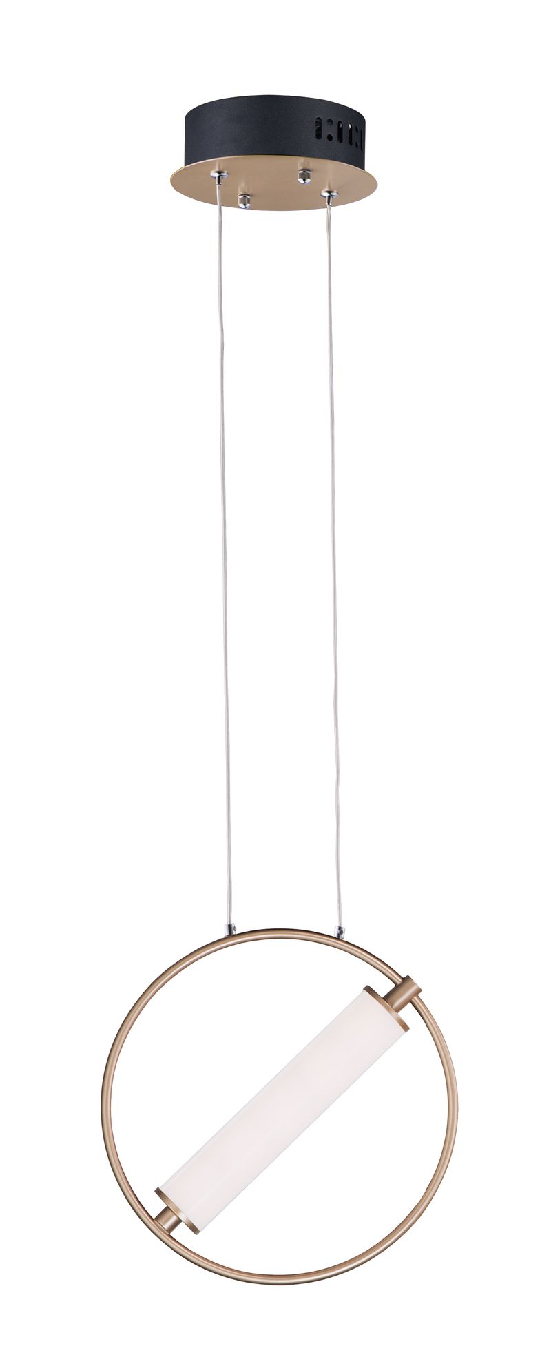 Flare 11.75' Single Light Pendant in Black and Soft Gold