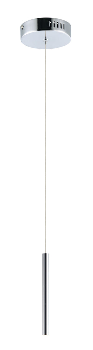 Flute 1' x 12' Single Light Mini-Pendant in Polished Chrome
