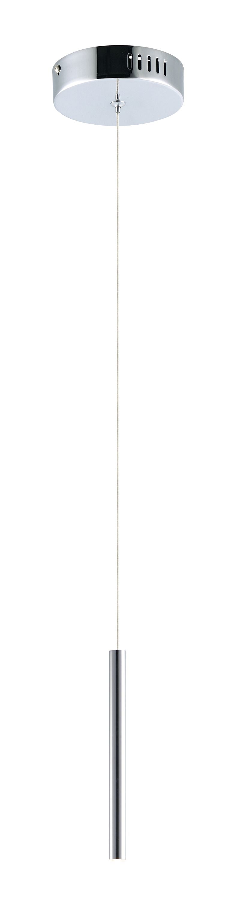 Flute 1' x 12' Single Light Mini-Pendant in Polished Chrome
