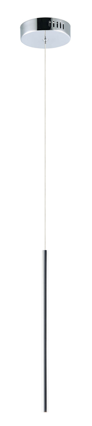 Flute 1' x 23.75' Single Light Mini-Pendant in Polished Chrome
