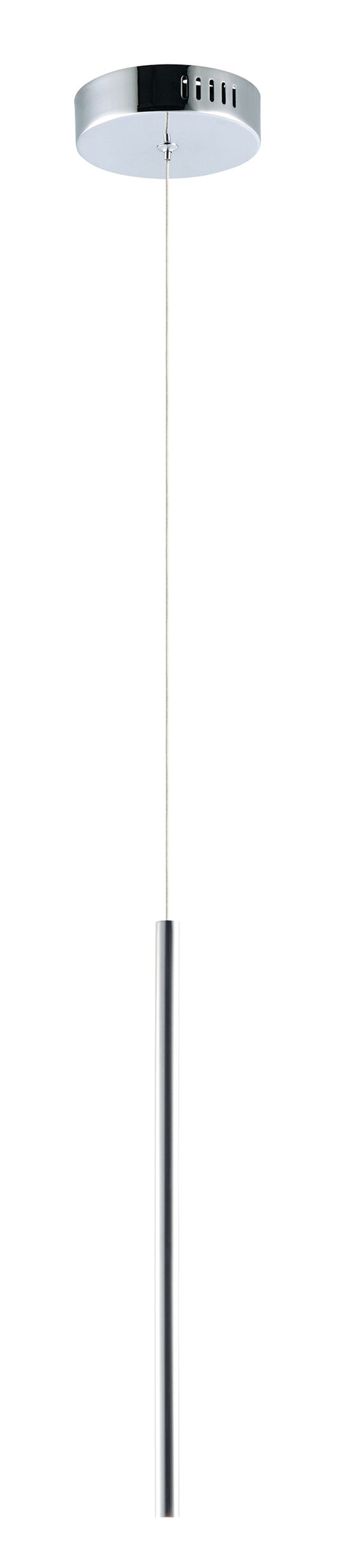 Flute 1" x 23.75" Single Light Mini-Pendant in Polished Chrome