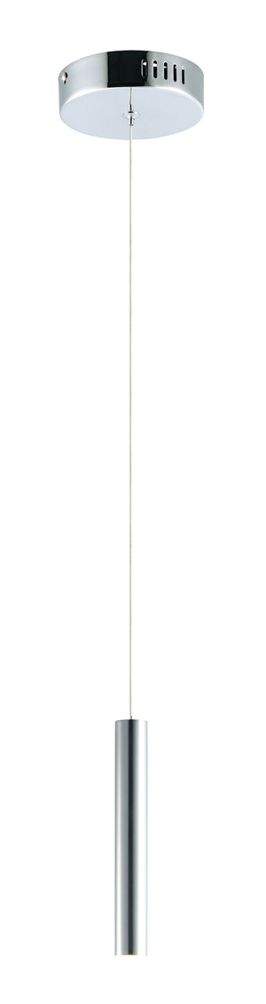 Flute 1.75' x 12' Single Light Mini-Pendant in Polished Chrome