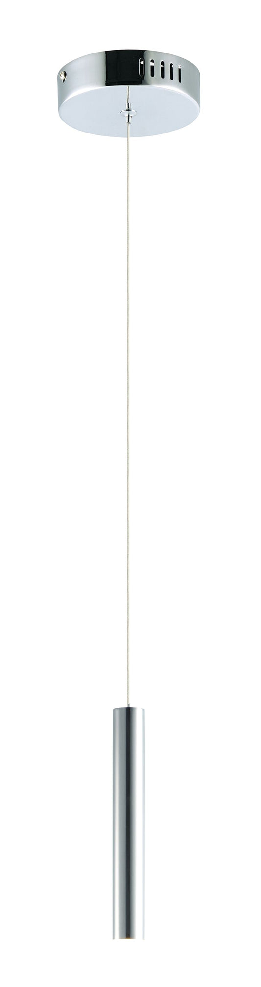 Flute 1.75" x 12" Single Light Mini-Pendant in Polished Chrome