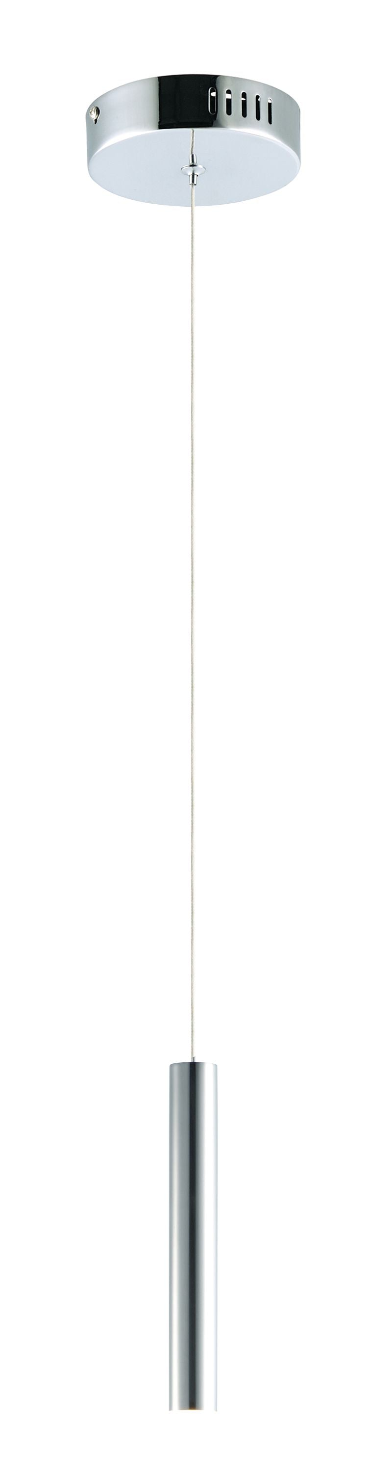 Flute 1.75' x 12' Single Light Mini-Pendant in Polished Chrome