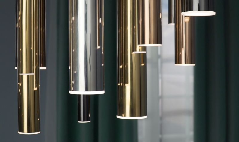 Flute 11.75' 35 Light Linear Pendant in Multi-Plated