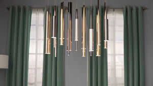Flute 11.75' 35 Light Linear Pendant in Multi-Plated