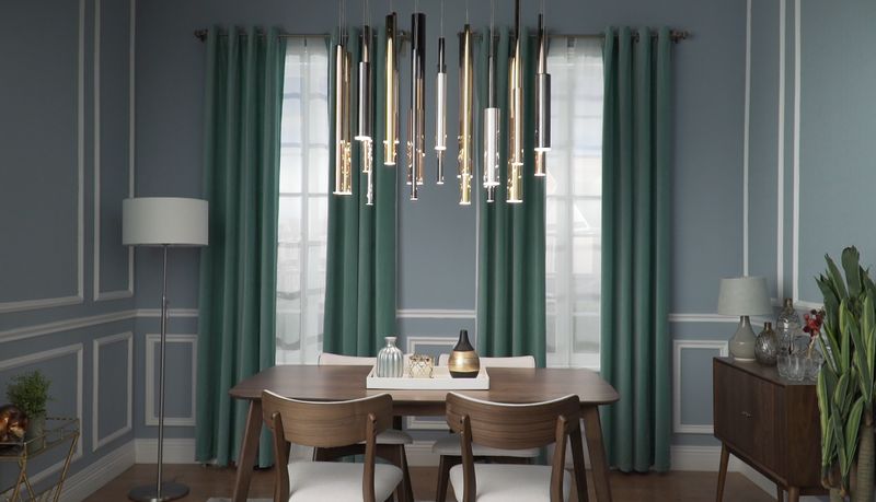 Flute 11.75' 35 Light Linear Pendant in Multi-Plated