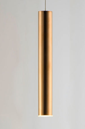 Flute 1.75' x 12' Single Light Mini-Pendant in Rose Gold