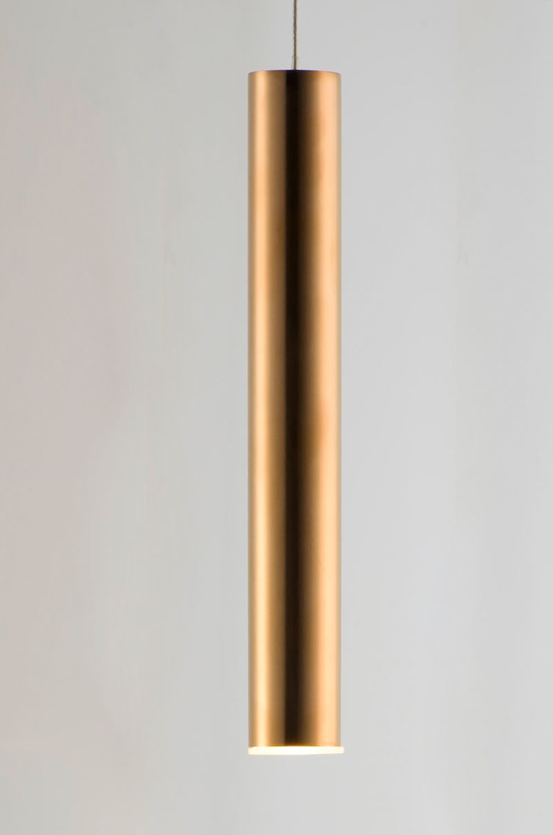 Flute 1.75' x 12' Single Light Mini-Pendant in Rose Gold
