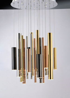 Flute 25.5' 29 Light Multi-Light Pendant in Multi-Plated