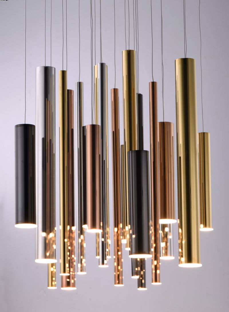 Flute 25.5' 29 Light Multi-Light Pendant in Multi-Plated